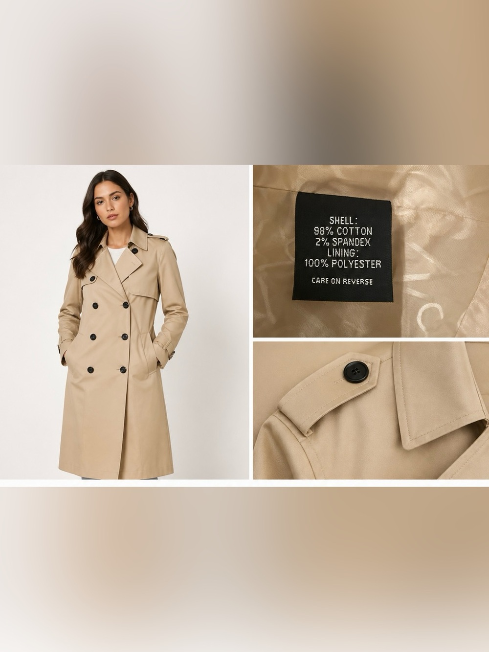 New York & company Classic Beige Trench Coat - Women's Timeless Outerwear